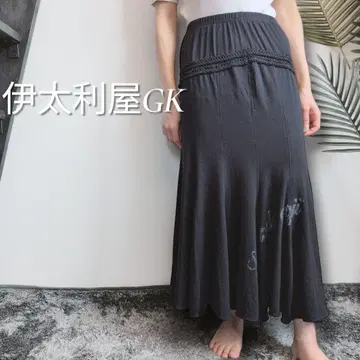 이타리야 GK 스트레치 전체 밴딩 캐주얼 스커트 프린트 로고 사이즈 11