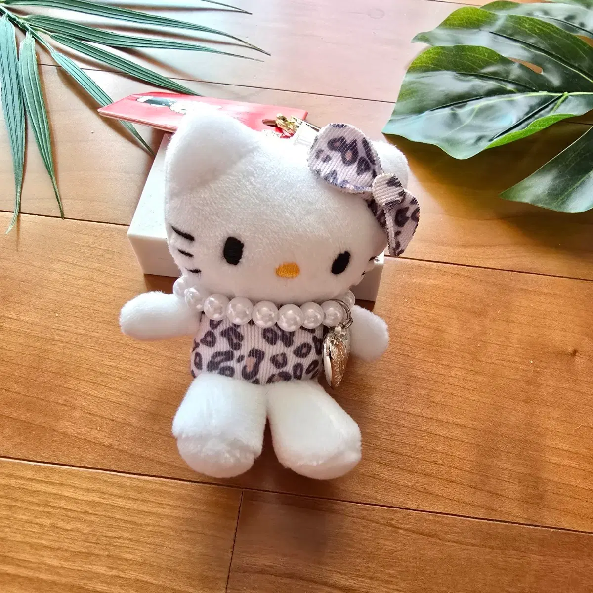 (미사용) 헬로키티 진주목걸이 키링 키홀더