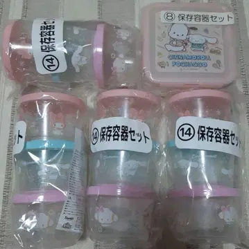 산리오 마이멜로디 포차코 등 저장 용기 세트 묶음 판매
