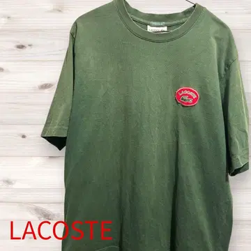 LACOSTE 라코스테 반팔 T셔츠 그린 와펜 로고 남성용