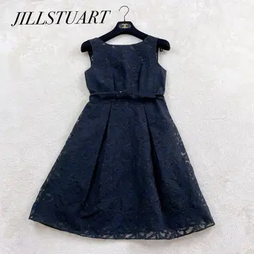 새상품급 JILL STUART 슬리브리스 원피스 자수 벨트 포함 A라인