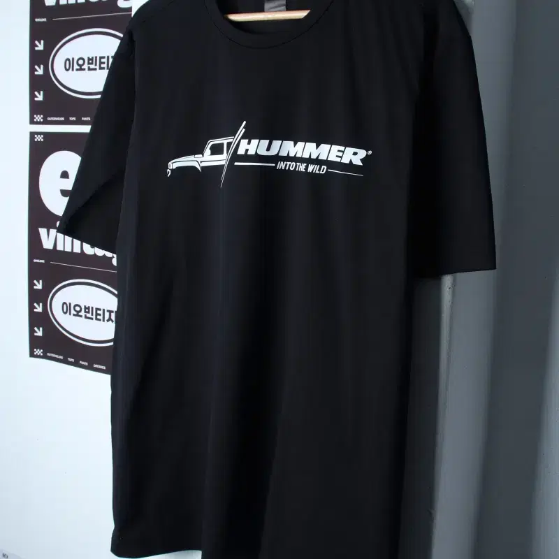 (2XL-3XL) 험머 반팔 티셔츠 빅사이즈 기능성 블랙-H35088