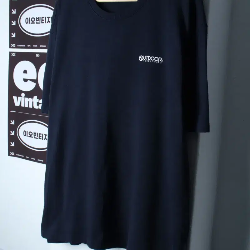 (XL-2XL) 아웃도어 반팔 티셔츠 빅사이즈 네이비 스웻-H35098