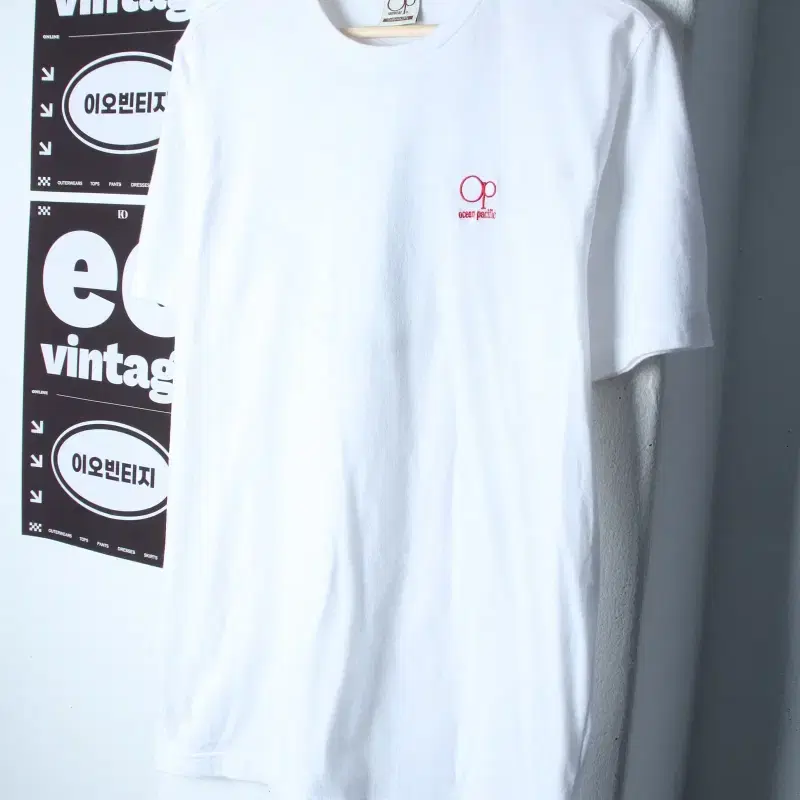 (L-XL) 오션퍼시픽 반팔 티셔츠 백프린팅 화이트 스트릿-H35109
