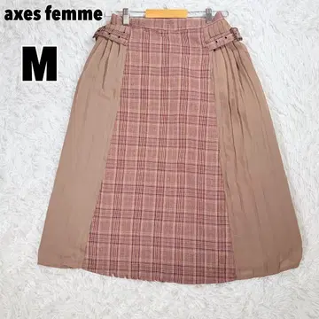 axes femme 엑시즈팜 버클 부착 사이드 플리츠 스커트