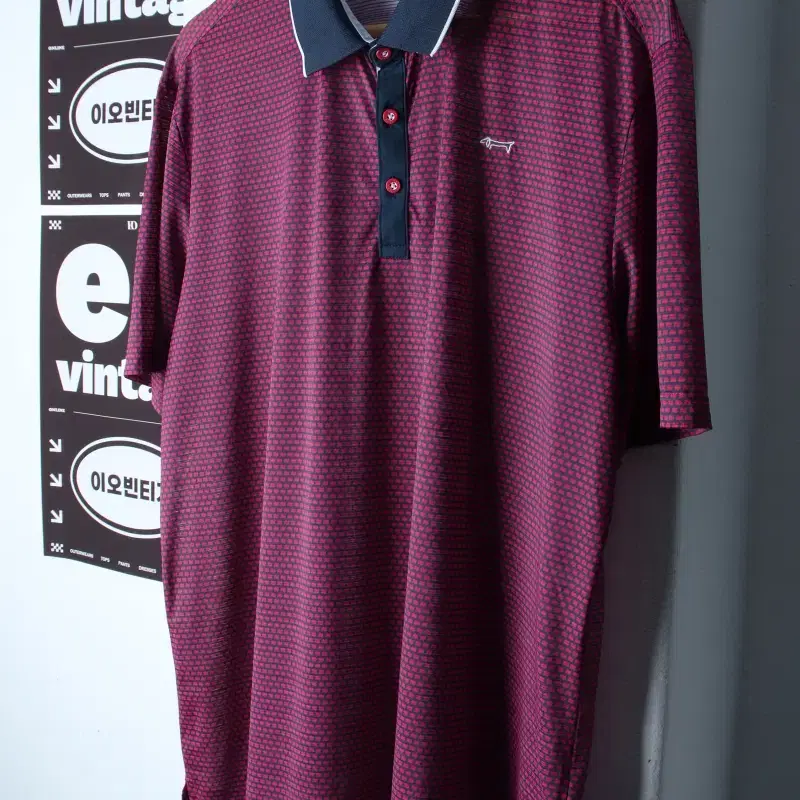 (3XL) 루이까스텔 반팔 카라 티셔츠 빅사이즈 기능성-H35158