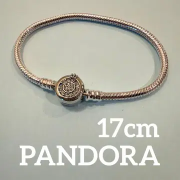 PANDORA 스파클링 크라운 O 팔찌 17cm 실버