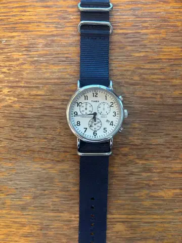 [새상품급] TIMEX 위켄더 크로노그래프 손목시계 네이비