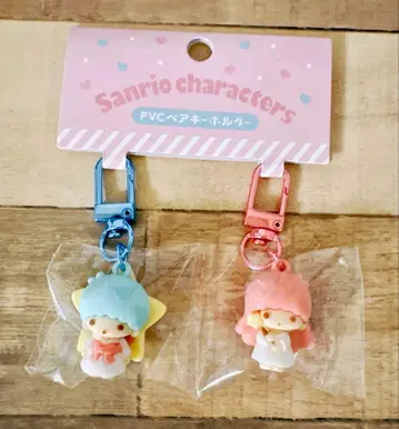 산리오 캐릭터즈 리틀트윈스타 PVC 페어 키링 키키라라