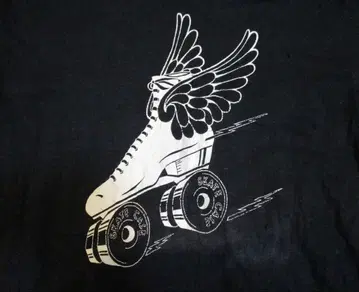 70s Hanes 블랙 바디 빈티지 윙풋 프린트 T셔츠