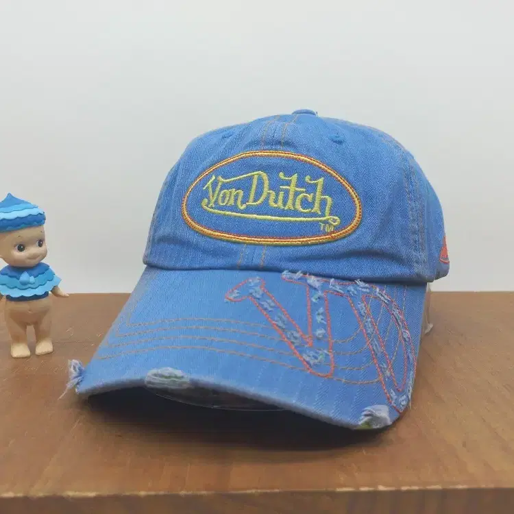 Y2K 빈티지 아메카지 볼캡 모자 본더치 Von Dutch 블루
