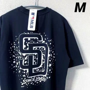 새상품 MLB 파드레스 T셔츠 스트레치 트레이닝 의류 M 블랙