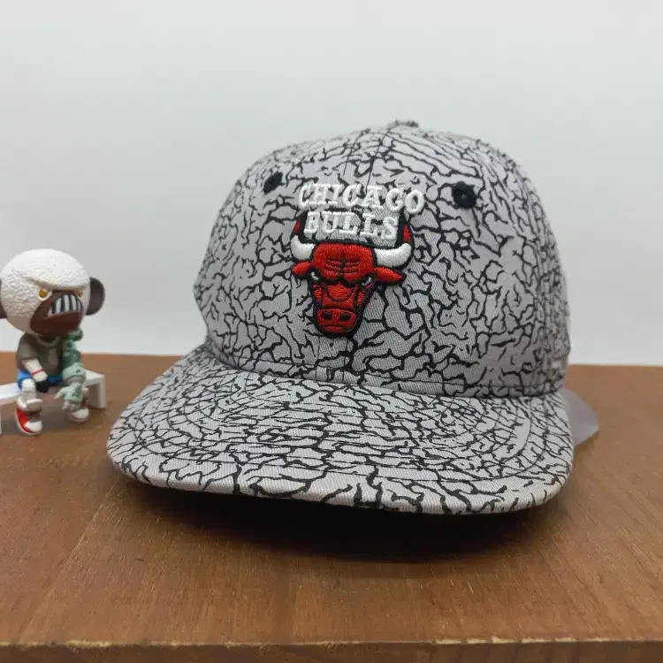 키즈뉴에라 NBA 시카고 불스 시멘트 코끼리 패턴 스트리트 스냅백 그레이