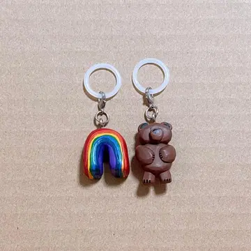 KONDO DAISUKE 메지루시 액세서리 무지개 곰