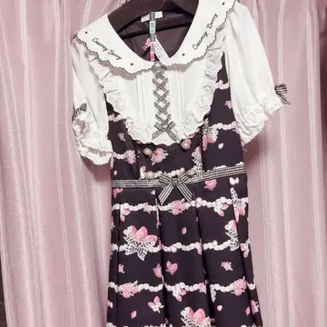 LIZLISA Creamy Berry 패턴 셋업 블랙