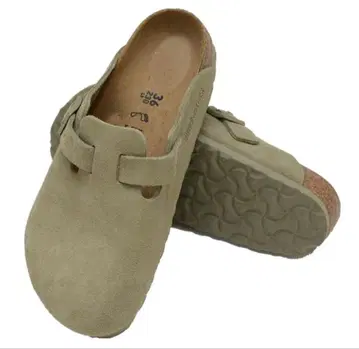 BIRKENSTOCK / 보스턴 / 스웨이드 가죽 페이디드 카키