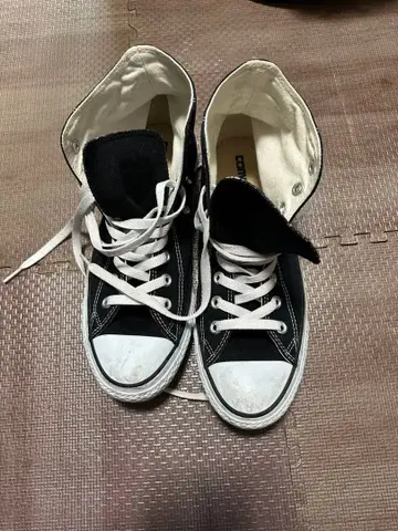 ALL STAR 블랙 하이컷 스니커즈