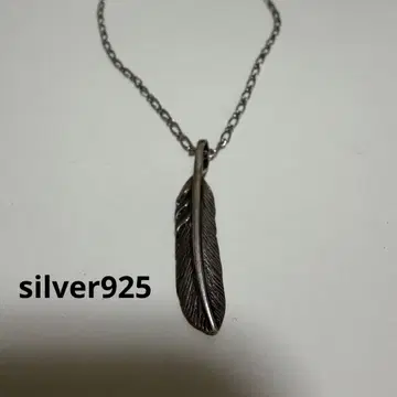 페더 모티브 목걸이 silver925