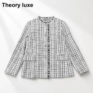 새상품급 Theory luxe 트위드 자켓 TRUDEL CREVON