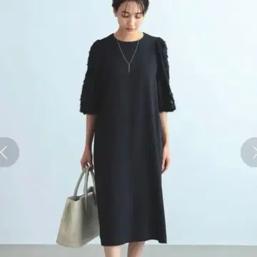 B:MING by BEAMS 소매 자카드 원피스