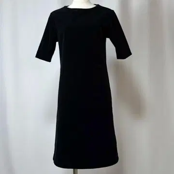 라코스테 무릎 기장 원피스 블랙 40 L 백 지퍼 새상품급