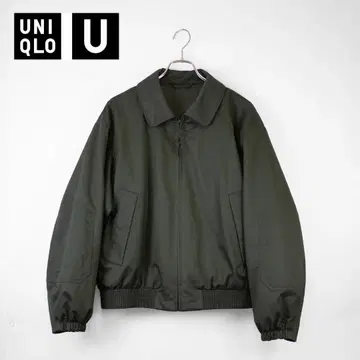 [레어] 유니클로 유 퍼프테크 숏 블루종 올리브 M 가을/겨울