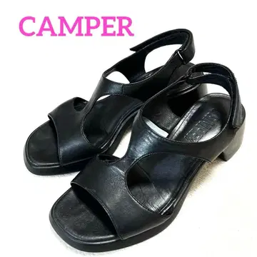 [새상품급] CAMPER 샌들 가죽 백 스트랩 블랙