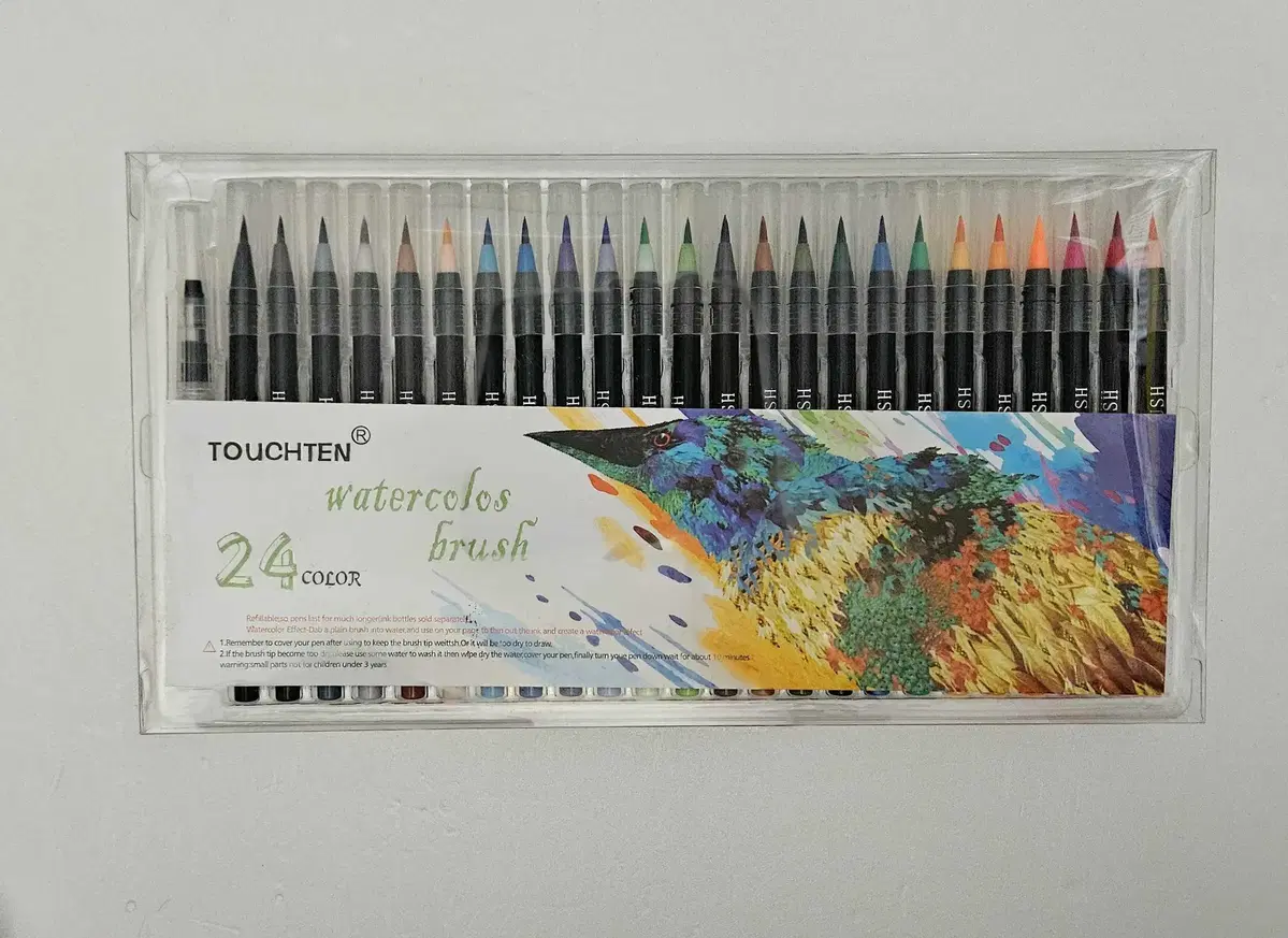 TOUCHTEN 24색 워터컬러 브러쉬(수채화 붓펜) 세트