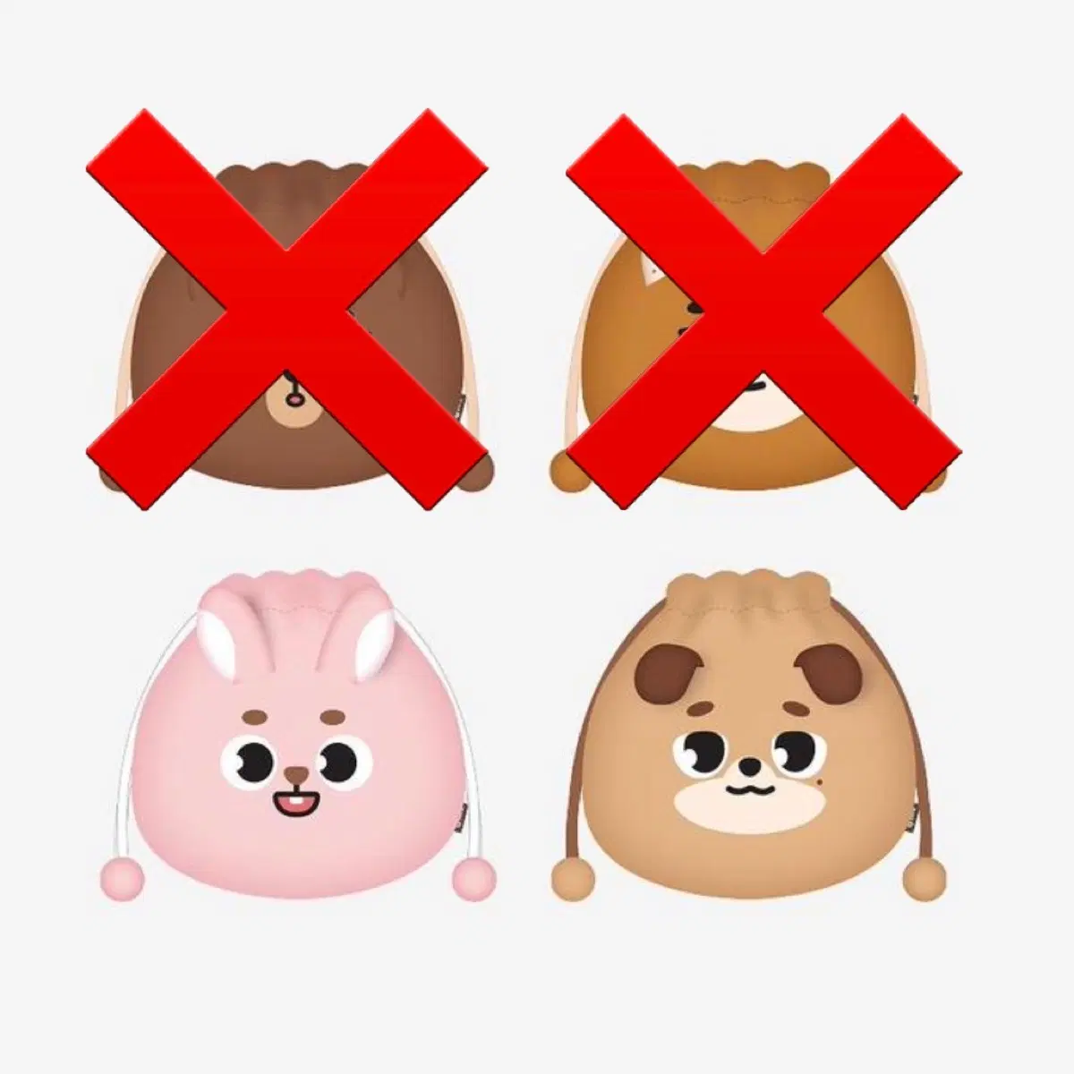 [새상품/원가] 데이식스 데니멀즈 스트링 파우치 필/돈