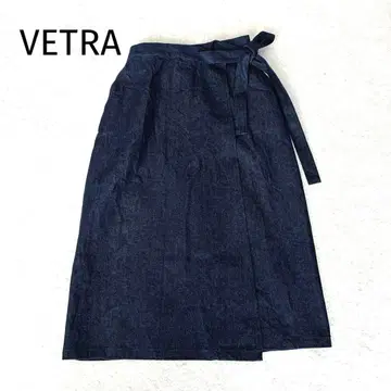 [새상품급 레어] VETRA 베트라 프랑스제 데님 랩스커트 롱