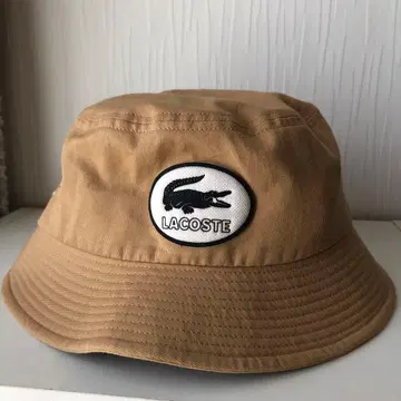LACOSTE 버킷햇 베이지 악어 로고