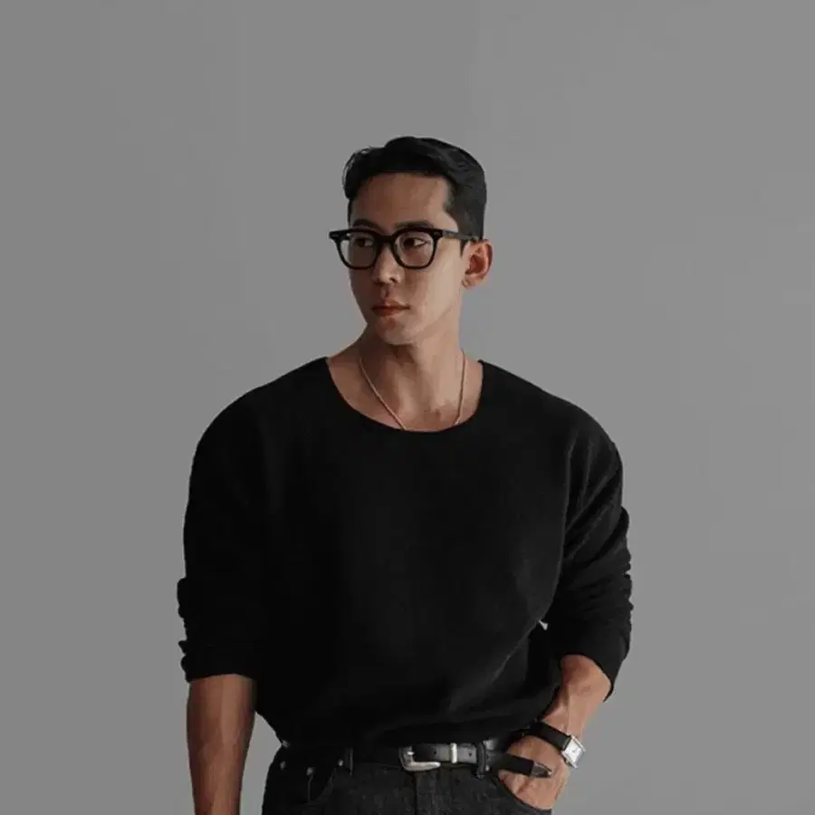 바우로 코튼 보트넥 니트티