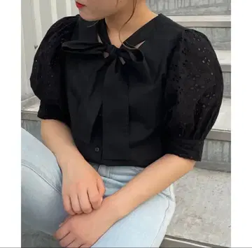 MAJESTIC LEGON 블라우스 블랙 M 사이즈
