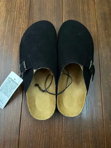 GU 스웨이드 샌들 블랙 25.0cm