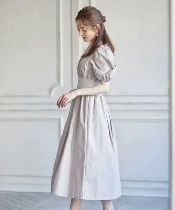 tocco closet 허리 리브 파워 숄더 코튼 원피스 봄/여름