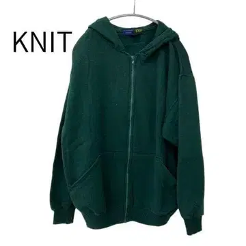 KNIT 후드티 맨투맨 풀 집업 후드 그린 그린 F 구제 의류