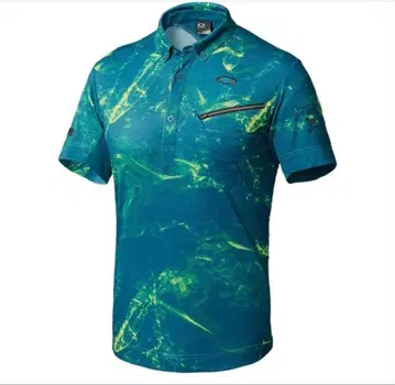 OAKLEY 오클리 반팔 피케 셔츠 스컬 자수 올 패턴 사이즈 L