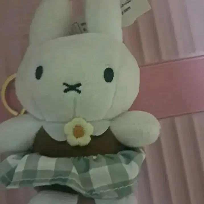 정품미피 인형 키링 체크 치마