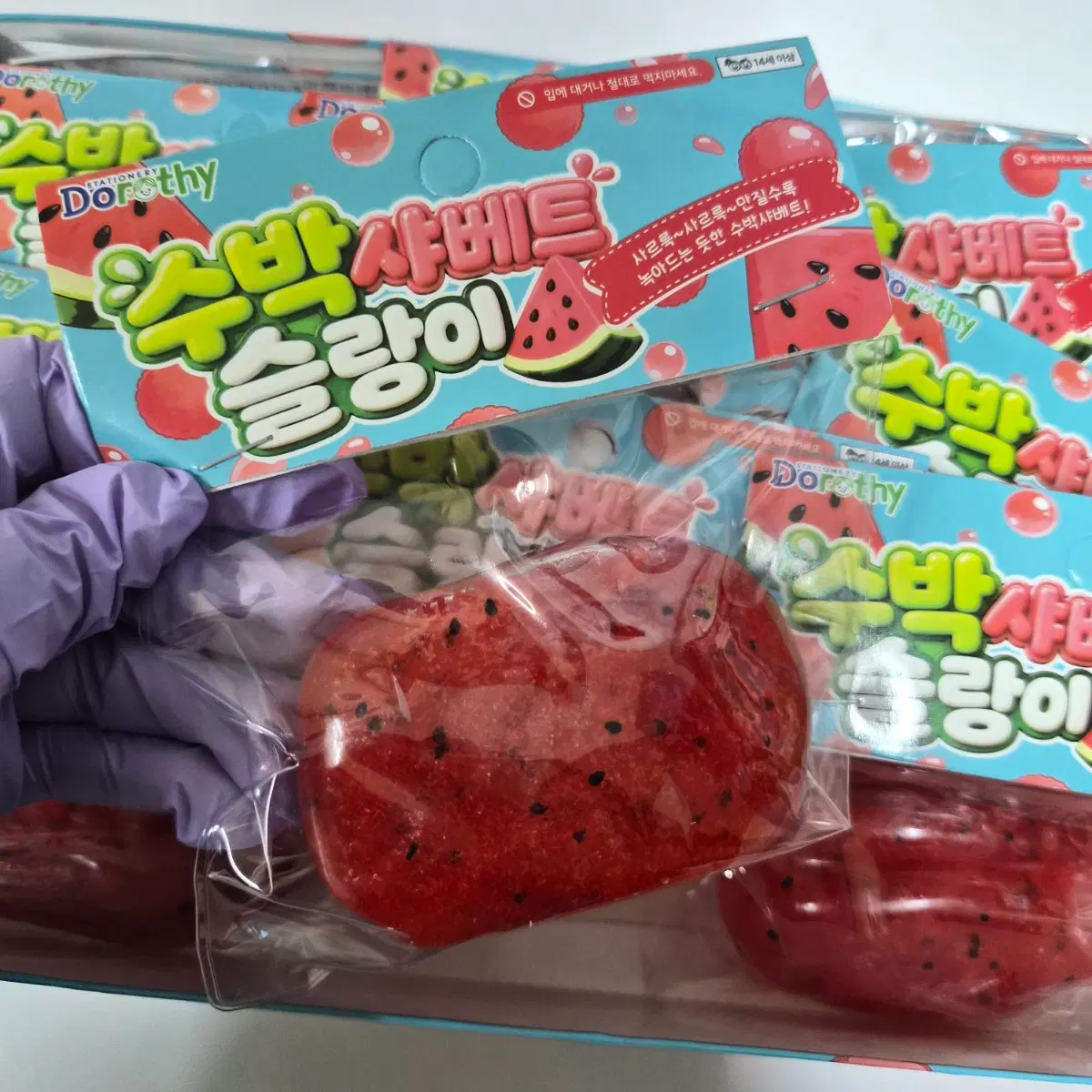 수박 샤베트 슬랑이 말랑이(새상품)