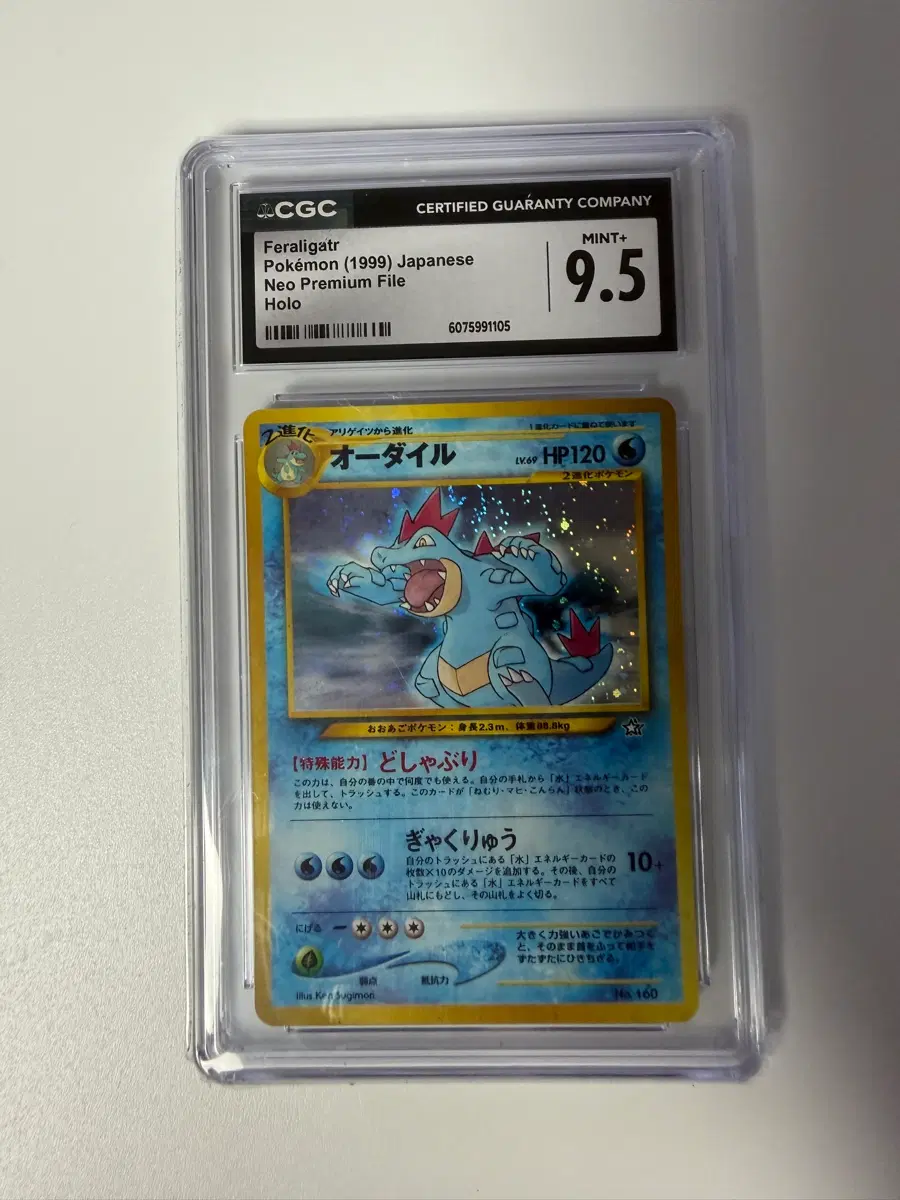 CGC 포켓몬카드 1999 네오 장크로커다일 cgc9.5