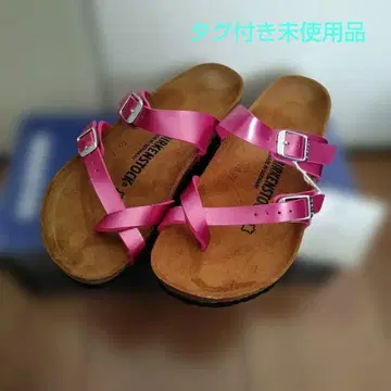 [ 미사용품 ] 버켄스탁 마야리 메탈릭 마젠타 35 (22.5cm)