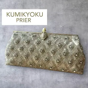 극미품 쿠미쿄쿠 KUMIKYOKU 파티백 클러치 비즈 장식