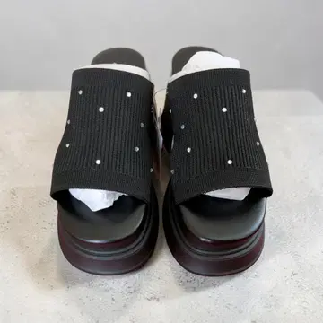 츠지 노조미 x 시마무라 콜라보 비쥬 장식 통굽 샌들