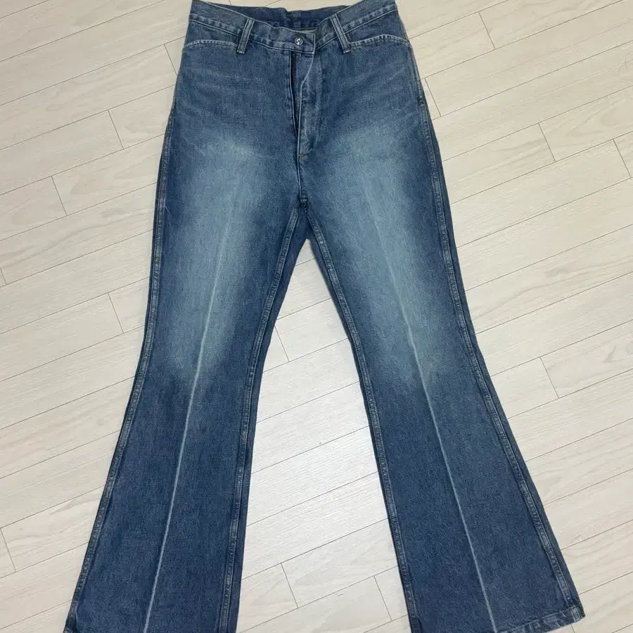 캐피탈 14 온즈 데님 5P 프리스코 센터 플리츠 프로세싱
