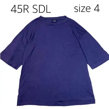 [ size 4 ] 45R SDL 반팔 니트소 인디고 코튼 100%