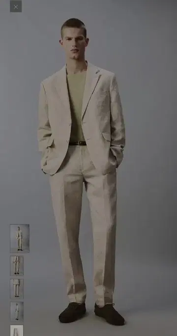 ZARA 남성용 린넨 슬랙스 베이지