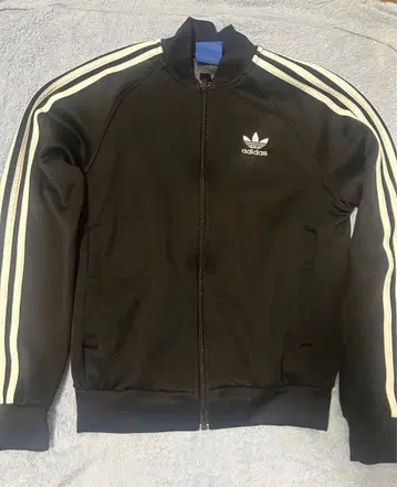 adidas 블랙 저지 (XS) 3 스트라이프 트랙 자켓