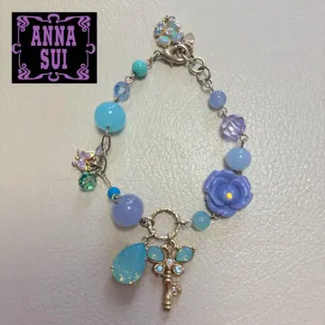새상품급 ANNA SUI 안나수이 비쥬 팔찌 나비*꽃*열쇠 모티브