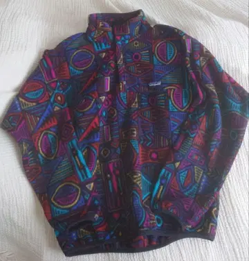 레어 90s patagonia 신틸라 스냅T 아보리진 패턴