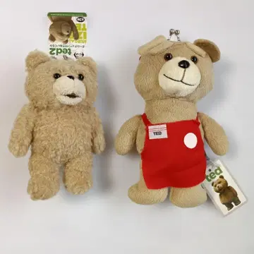 ted2 봉제 인형 볼체인 포함, 가마구치 파우치 2종 세트